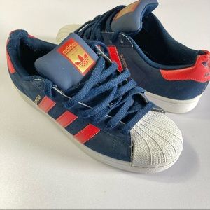 adidas shell toe navy blue